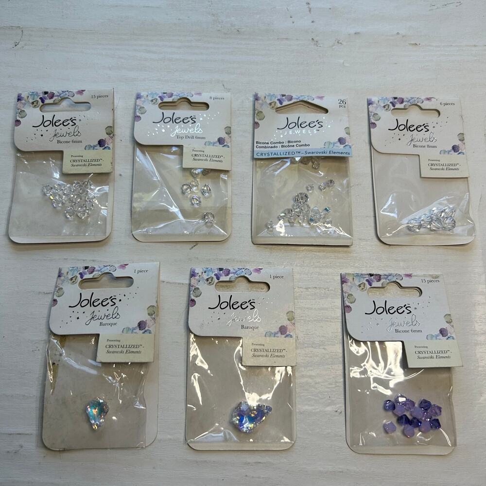 EK Success Jolee's Jewels Swarovski Crystal Bead Pendant Lot NOS